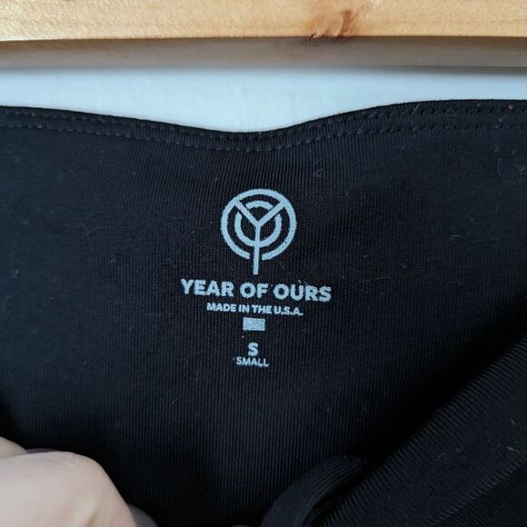 Year of Ours x SoulCycle black matte lace up Football high waisted leggings - Picture 4 of 6